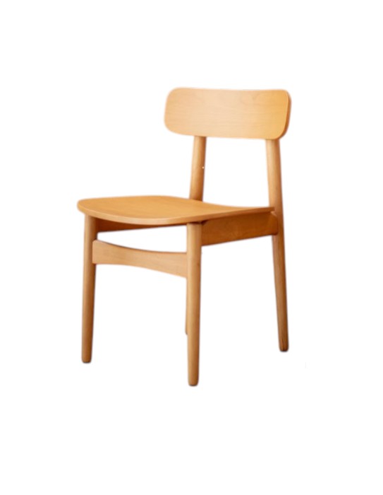 เก้าอี้ทานข้าวไม้ยางพาราแท้ MAAI DESIGN RYUFATE CHAIR สีโอ๊ค